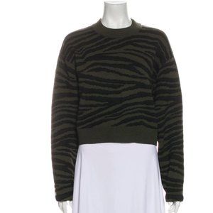 Proenza Schouler cropped zebra sweater size M